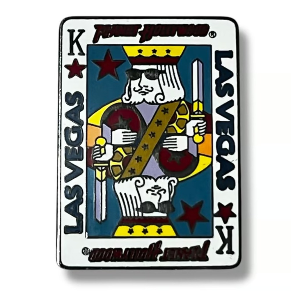 Planet Hollywood Las Vegas King Playing Card Lapel Hat Vest Pin B8